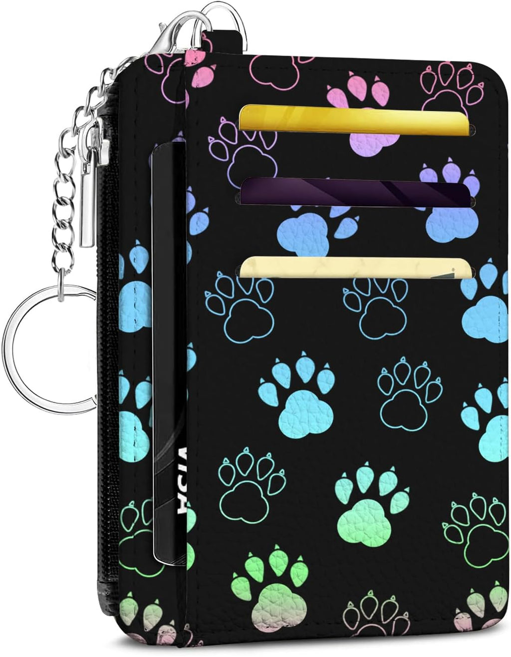 Footprints Credit Card Holder Small Wallet for Women