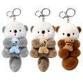 3PCS Otter Keychain, Adorable Animal Otter Plush Keychain Gift Set, Perfect for Keys and Backpacks, Three Color