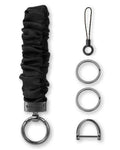 WEESMILE Scrunchie Keychain Wristlet for Car Key Chain with D Key Ring
