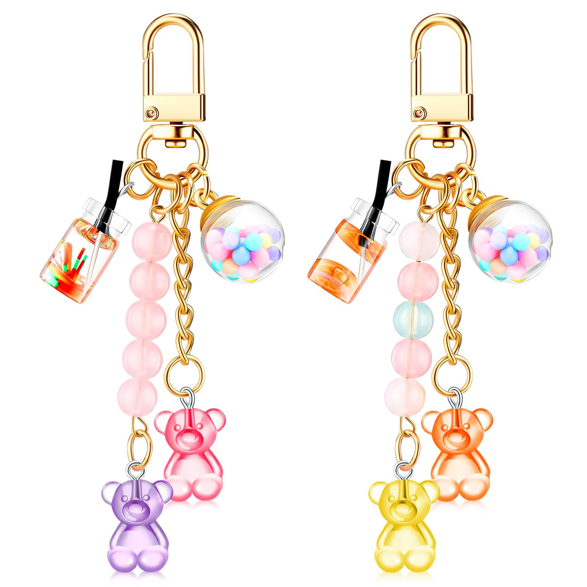 Ecally Pack Bear Keychains for Backpack Girl