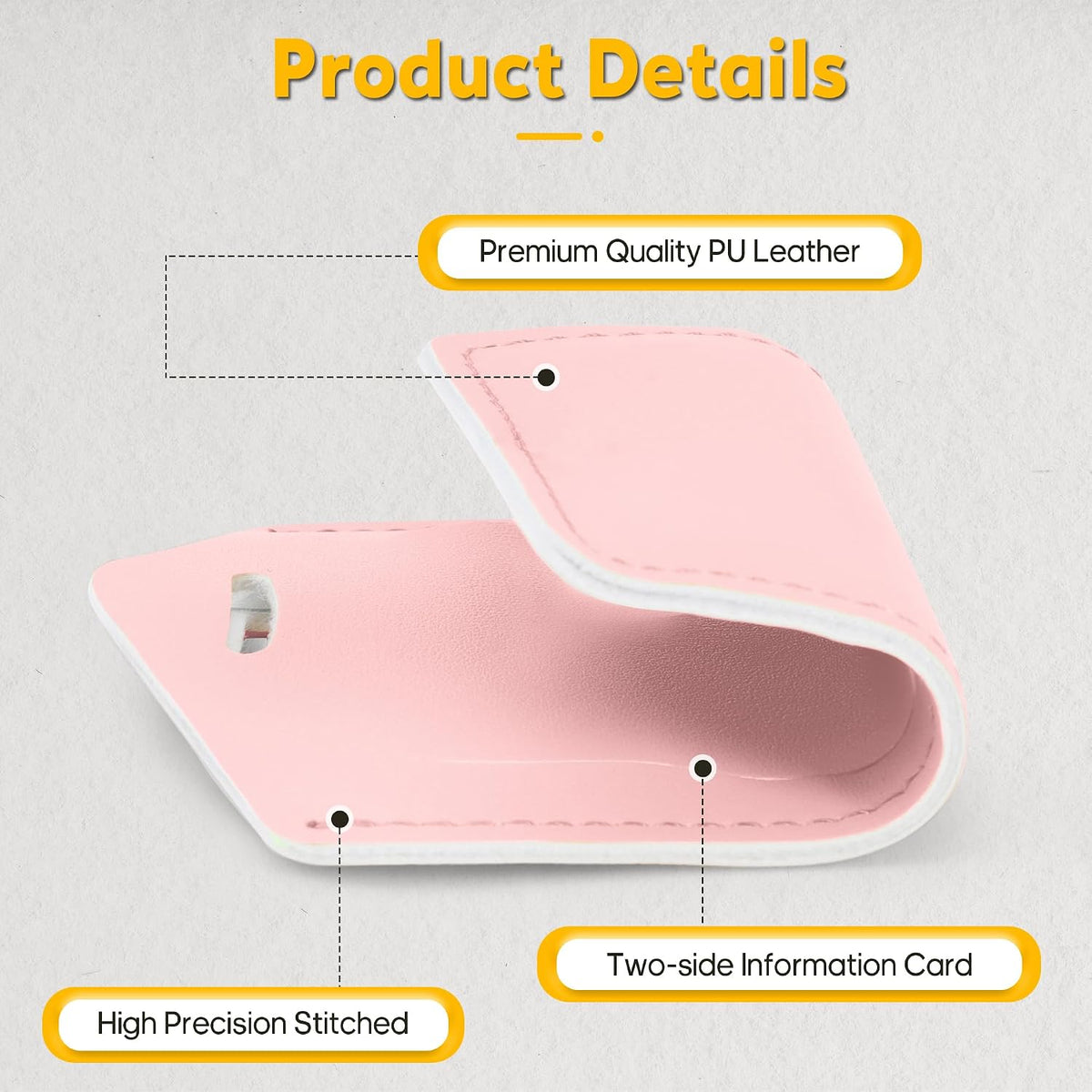Travelambo 2 Pack Luggage Tags for Suitcases Airplane Travel Essentials
