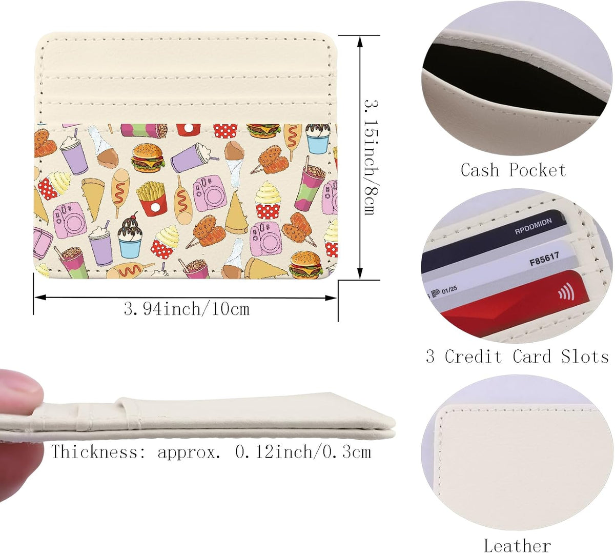 Lywjyb Birdgot Cartoon Mouse Themed Credit Card Holder Cartoon Mouse Gift Magic Mouses Lover Card Wallet (Snacks Holder)