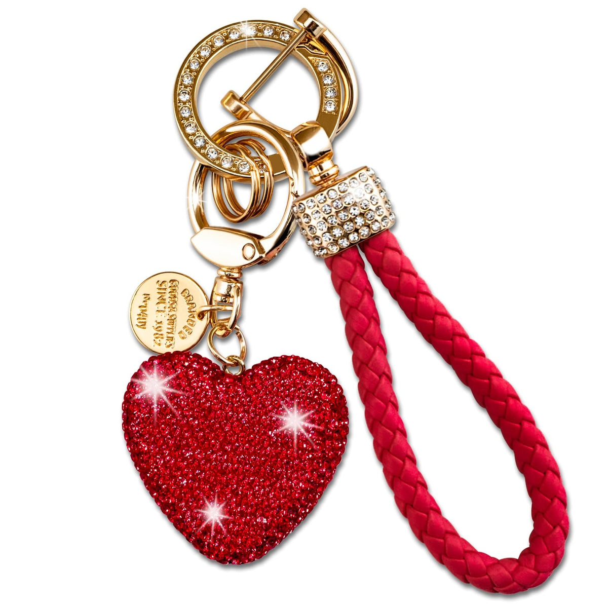 Heart Keychain Wristlet Bling Keychains For Women Key Chain For Car Keys