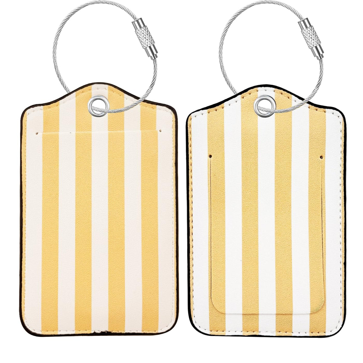 Luggage Tag, Premium Faux Leather Travel ID Tag, Stylish Suitcase Accessory