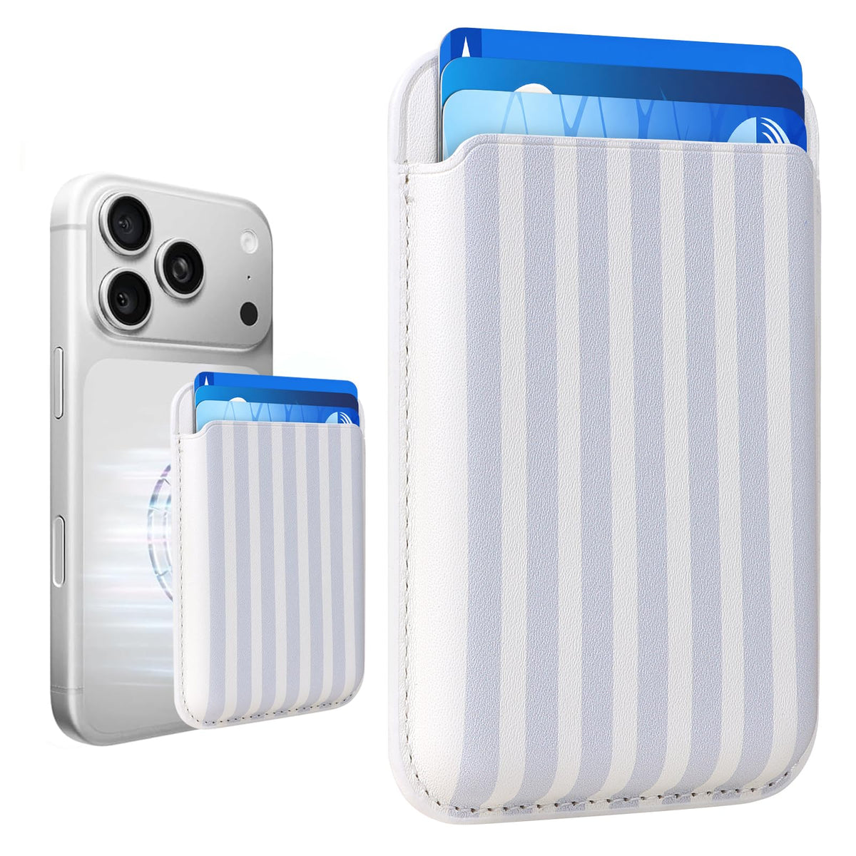 Magnetic Wallet Cell Phone Card Holder for Phone Case with Mag-Safe