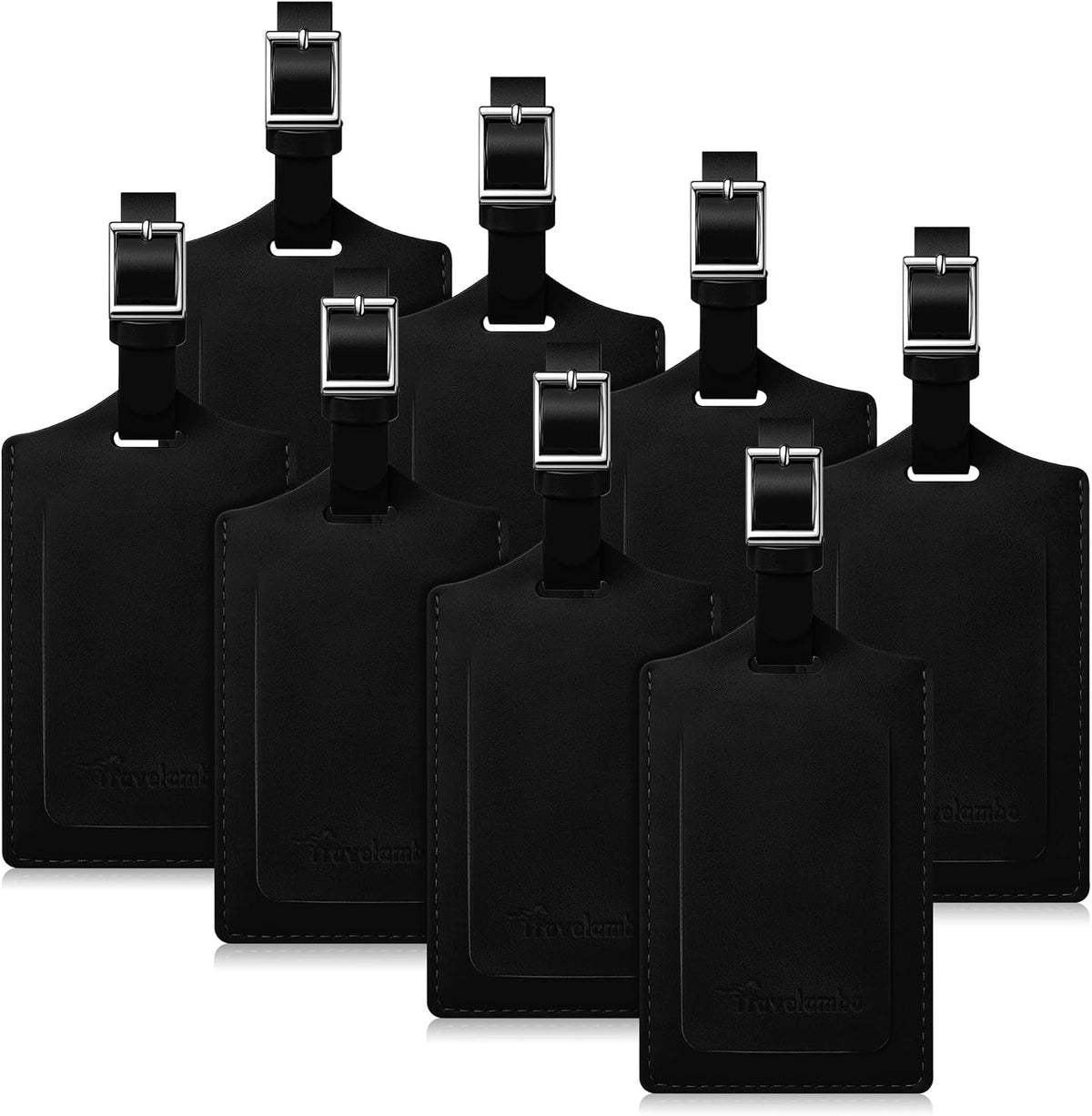 Travelambo 8 Pack Luggage Tags for Suitcases Airplane Travel Essentials