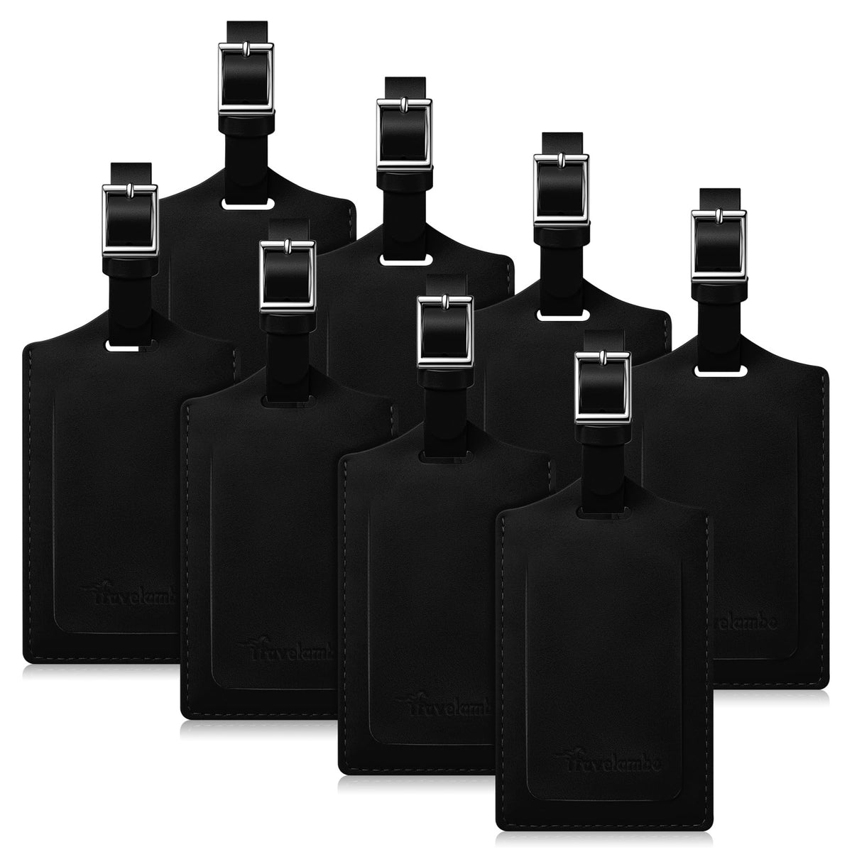 Travelambo 8 Pack Luggage Tags for Suitcases Airplane Travel Essentials