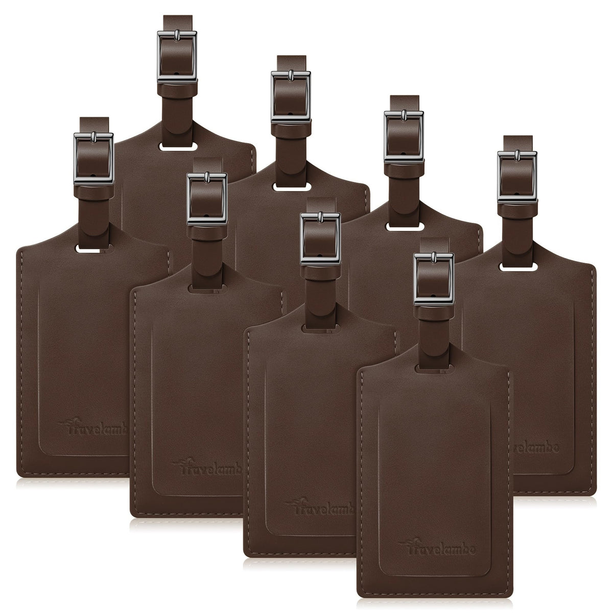 Travelambo 8 Pack Luggage Tags for Suitcases Airplane Travel Essentials