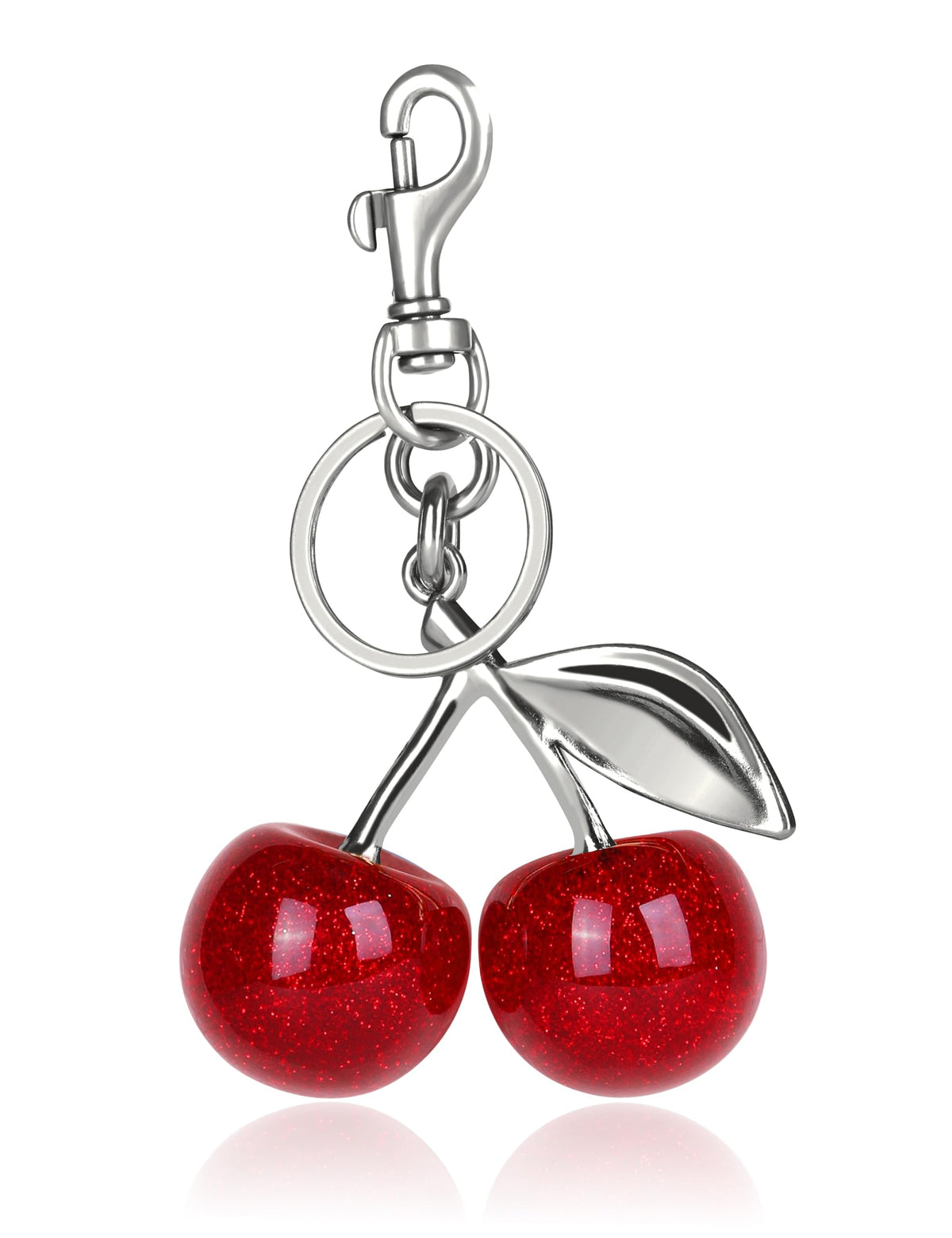 OVRUNS Cherry Bag Charm Cute Accessories Sparkling Purse Charms for Women