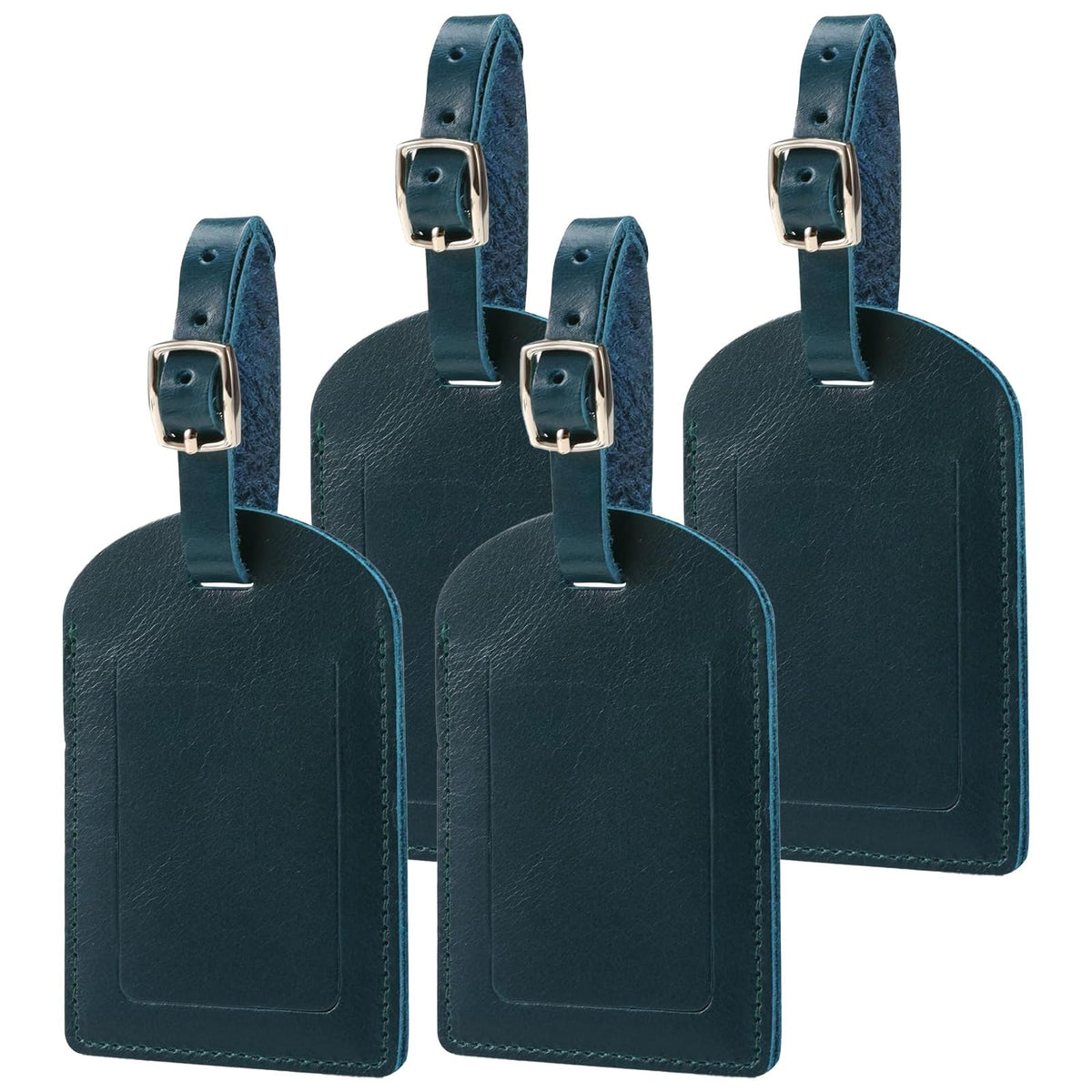 Ringsun Genuine Leather Luggage Tag for Suitcases ID Tags Bag Tags for Luggage (2 Pack)