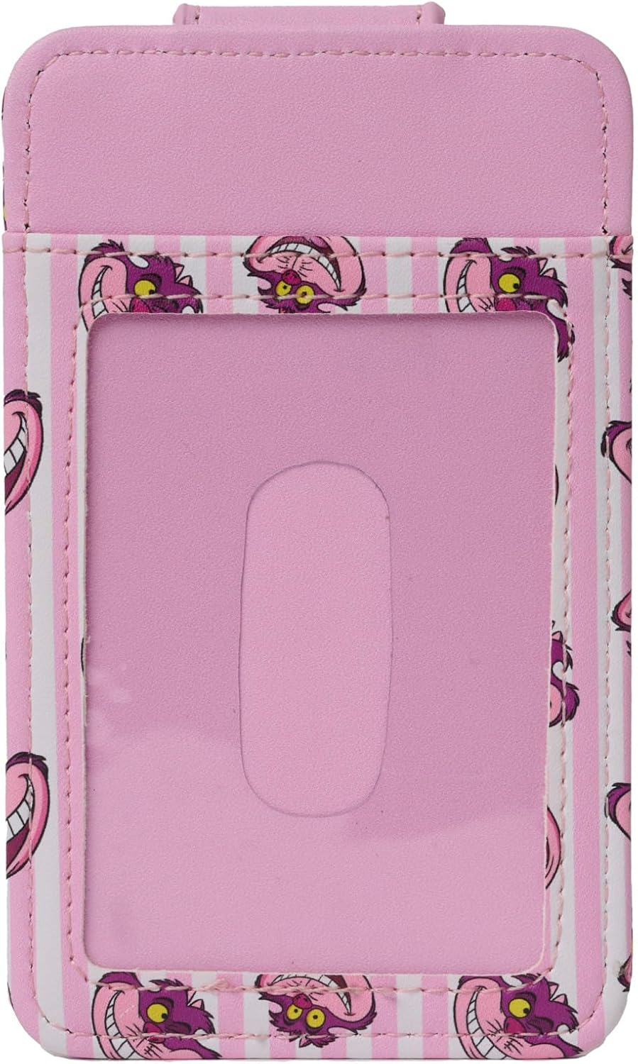 Disney Card Holder Women Slim Compact Wallet Small Cheshire Cat Pink