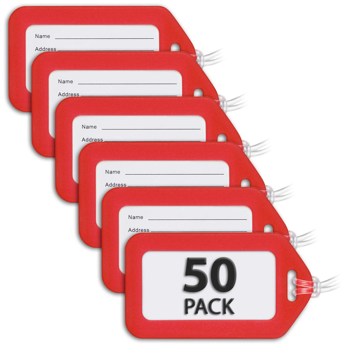 Luggage Tags for Suitcases - Assorted, 6 PK - TSA Approved Travel Tags