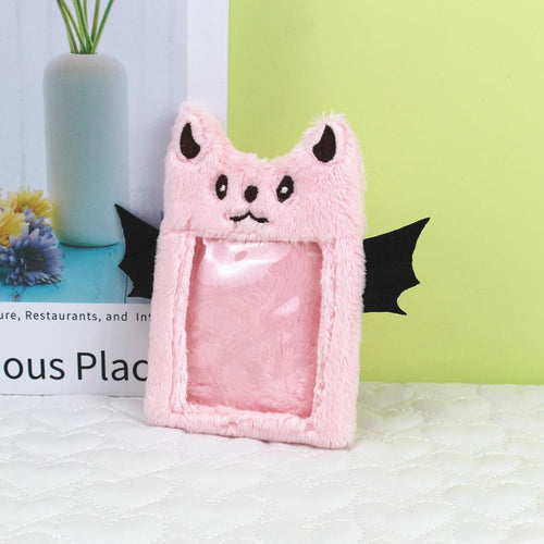 1 Pack Fluffy Photocard Holder, Cute Animal Card Sleeve ID Card Protective Case Cover Korean Style for Girls