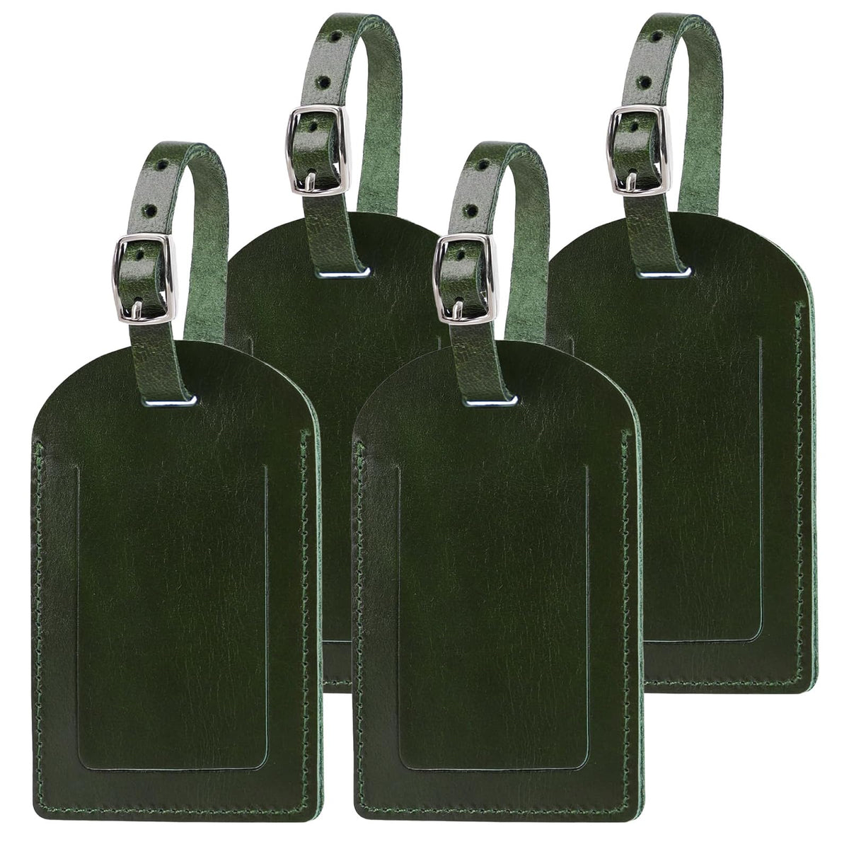Ringsun Genuine Leather Luggage Tag for Suitcases ID Tags Bag Tags for Luggage (2 Pack)