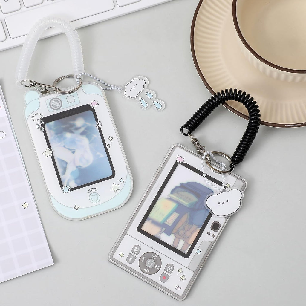 Mabor 2Pcs Cartoon Photo Card Holder Photocard Holder Keychain