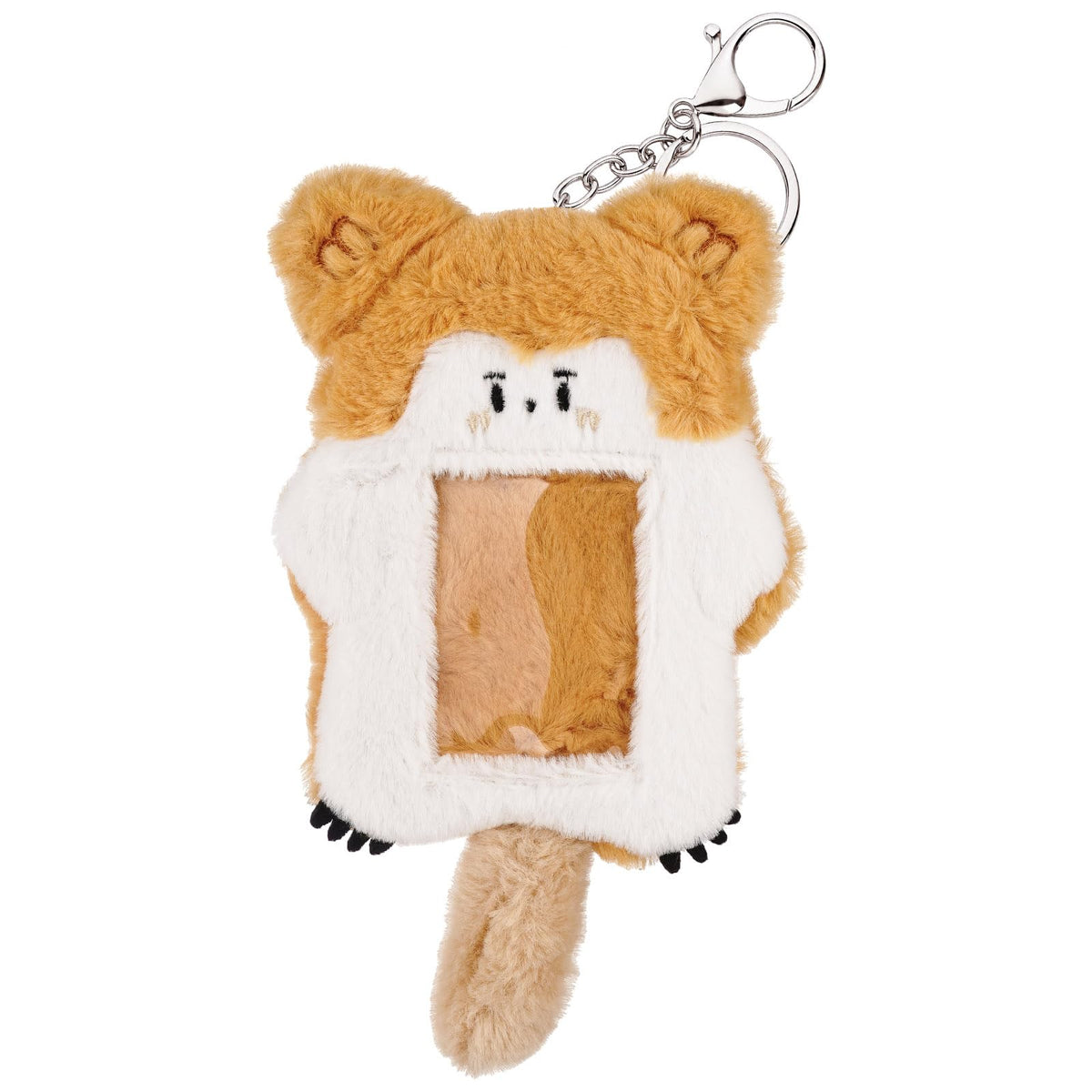 NEWEST Plush Photocard Holder with Keychain Cartoon Raccoon ID Badge Holder
