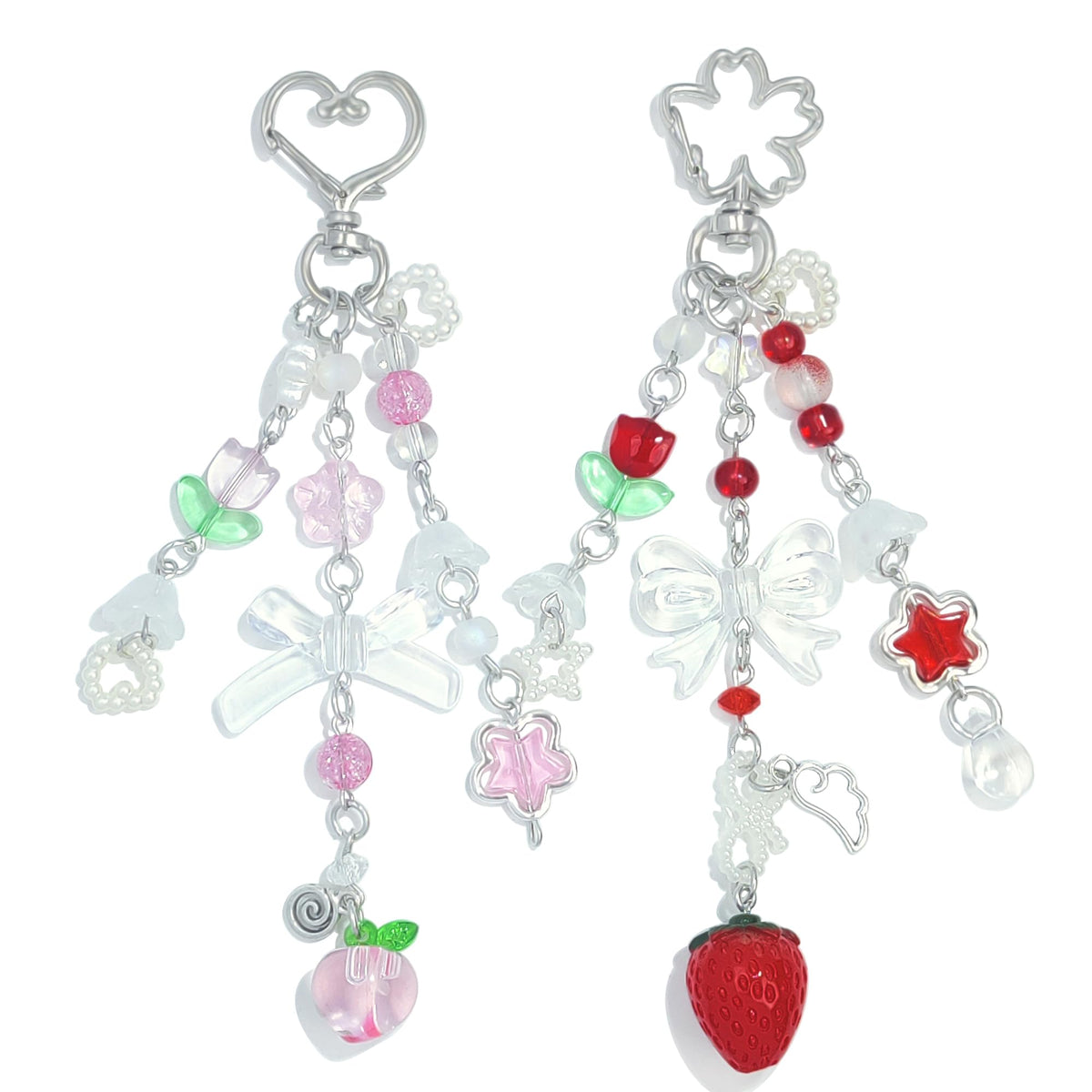 Cute Pink Fuzzy Cat Aesthetic Y2K Stylish Keychains