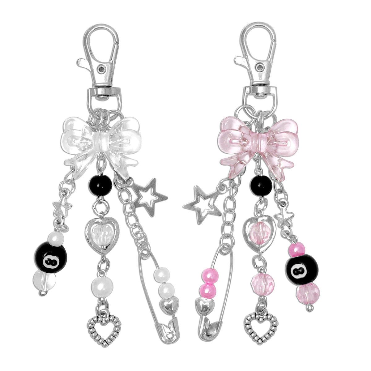 cioatu Y2K Aesthetic Keychains for Women Cute Flowers Star Cake Jellyfish Keychins Charms Kawaii Bag Purse Decor