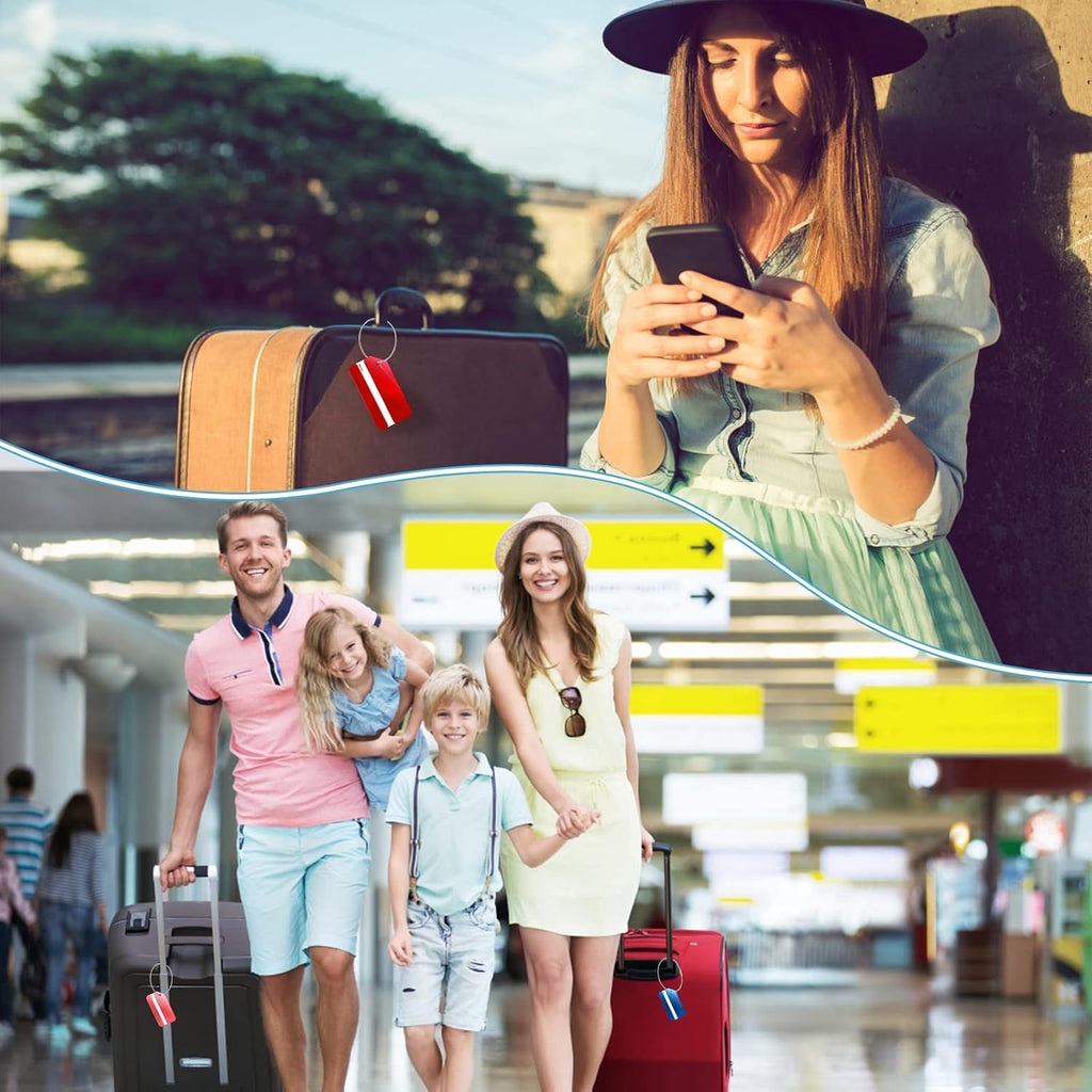 Wonwood_direct Aluminum Luggage Tag for Suitcase, 6 Pack Metal Luggage Tag