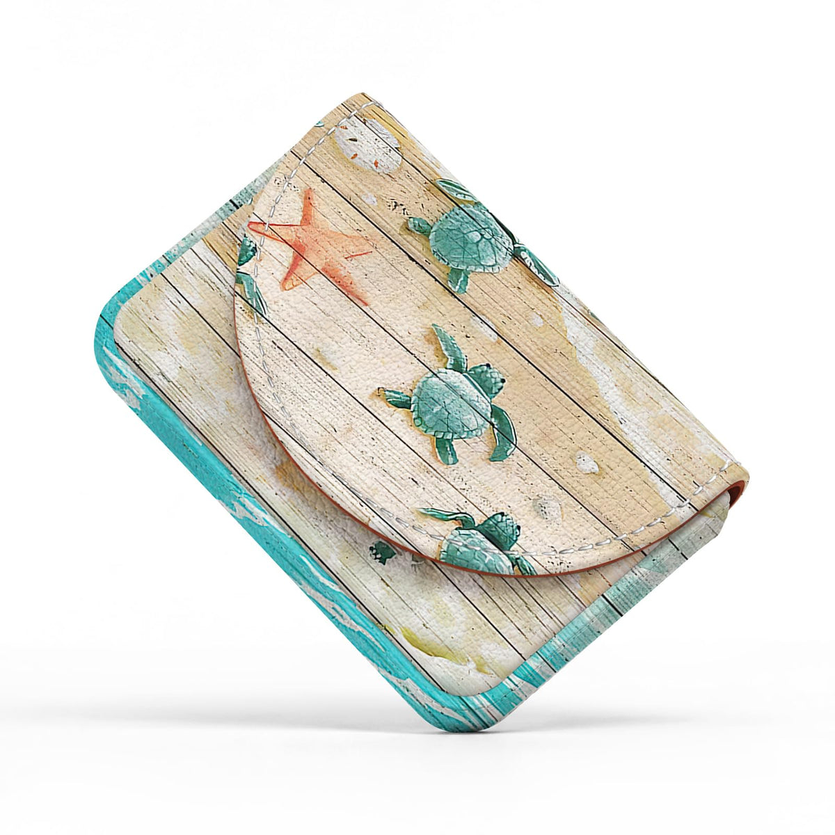 Business Card Holder，PU Leather Business Card Case Wallet Black Cat Floral