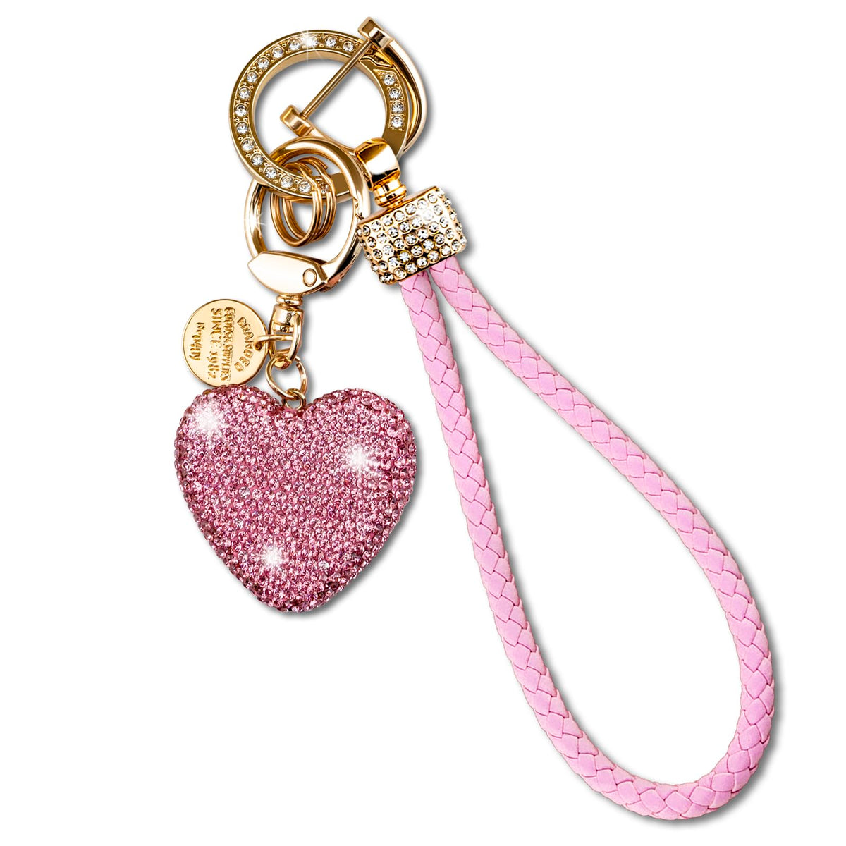 Heart Keychain Wristlet Bling Keychains For Women Key Chain For Car Keys