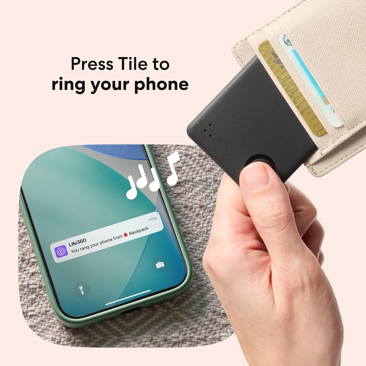 Life360 Tile Slim - Wallet Finder, Bluetooth Tracker and Item Locator for Luggage Tags, Passports and More. Both iOS and Android Compatible. Phone Finder. 1-Pack (Black)