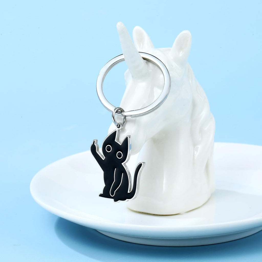 Cute Cat Keychain Funny Gifts for Women Men Cute Keychains for Women