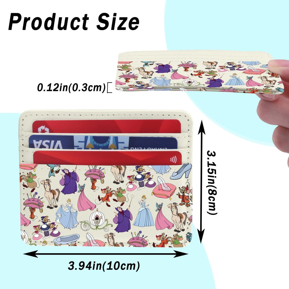 ENSIANTH Cartoon Merch Card Holder A Dream Is A Wish Your Heart Makes -Princess Fans -Fairy Tale Card Wallet Family Trip Gift (Dream CH)