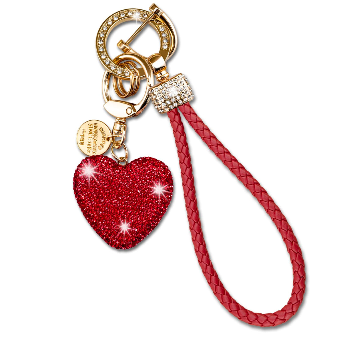 Heart Keychain Wristlet Bling Keychains For Women Key Chain For Car Keys