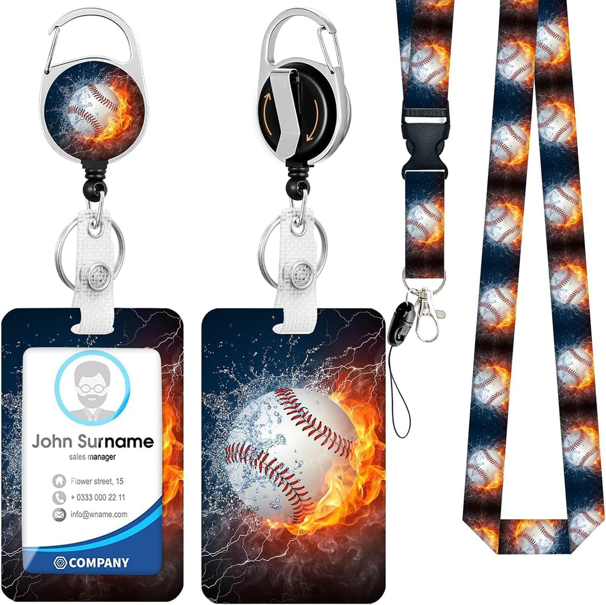 Funny Banana Badge Reel and Lanyard Set for Women, Retractable Badge Holder with Vertical ID Card Holder, Cute Cartoon Fruit Design, Fun Office Accessories Gift