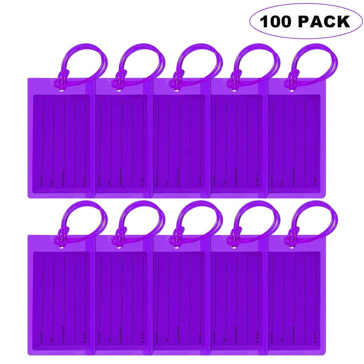 10 Pack Luggage Tags for Suitcases, Airplane Travel Essentials