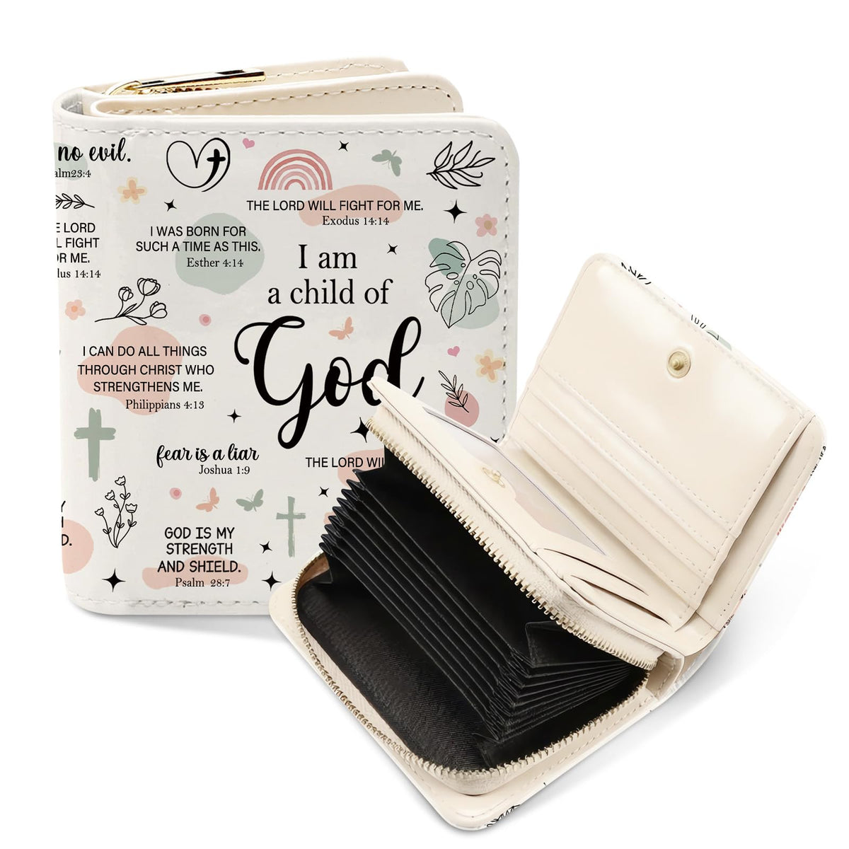 Credit Card Holder Wallet for Women, Christian Wallet For Women, Christian Gifts Aesthetic Princess Card Holder Purse, Birthday Christmas Graduation Gifts For Women, Princess Purse