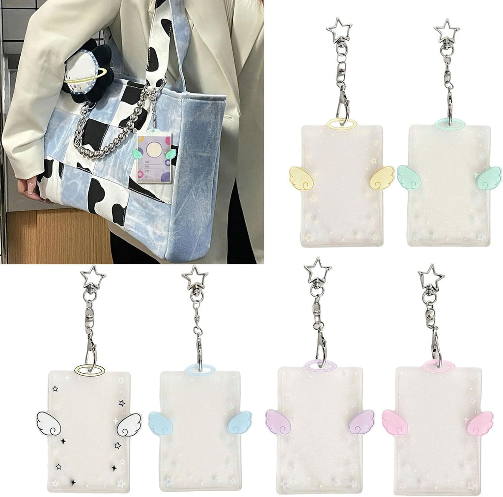 Photocard Holder Korean Popular Photo Card Holder Keychain Identity Card Holder Pendant Keychain Student Card Sleeve