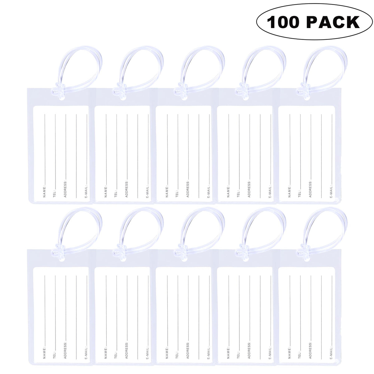 10 Pack Luggage Tags for Suitcases, Airplane Travel Essentials