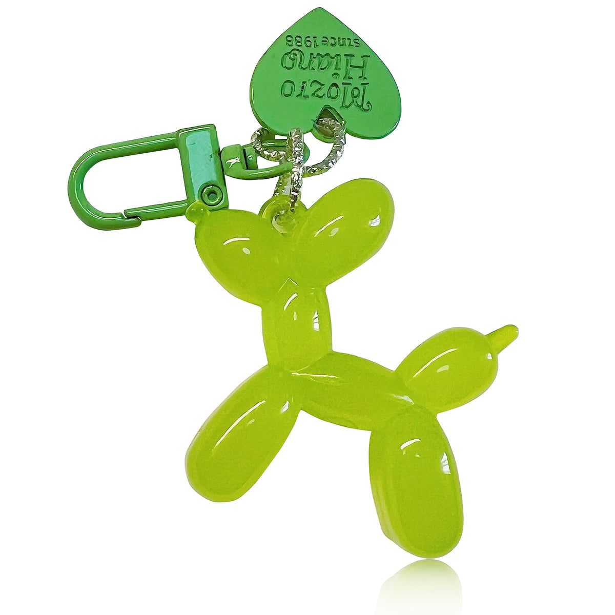 LAEKOU Jelly Balloon Dog Keychain for Women, Cute Bag Charms Key Chain