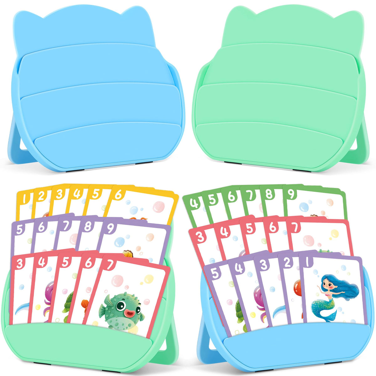 4 Pack Card Holders for Playing Cards, Playing Card Holder (Multicolor)
