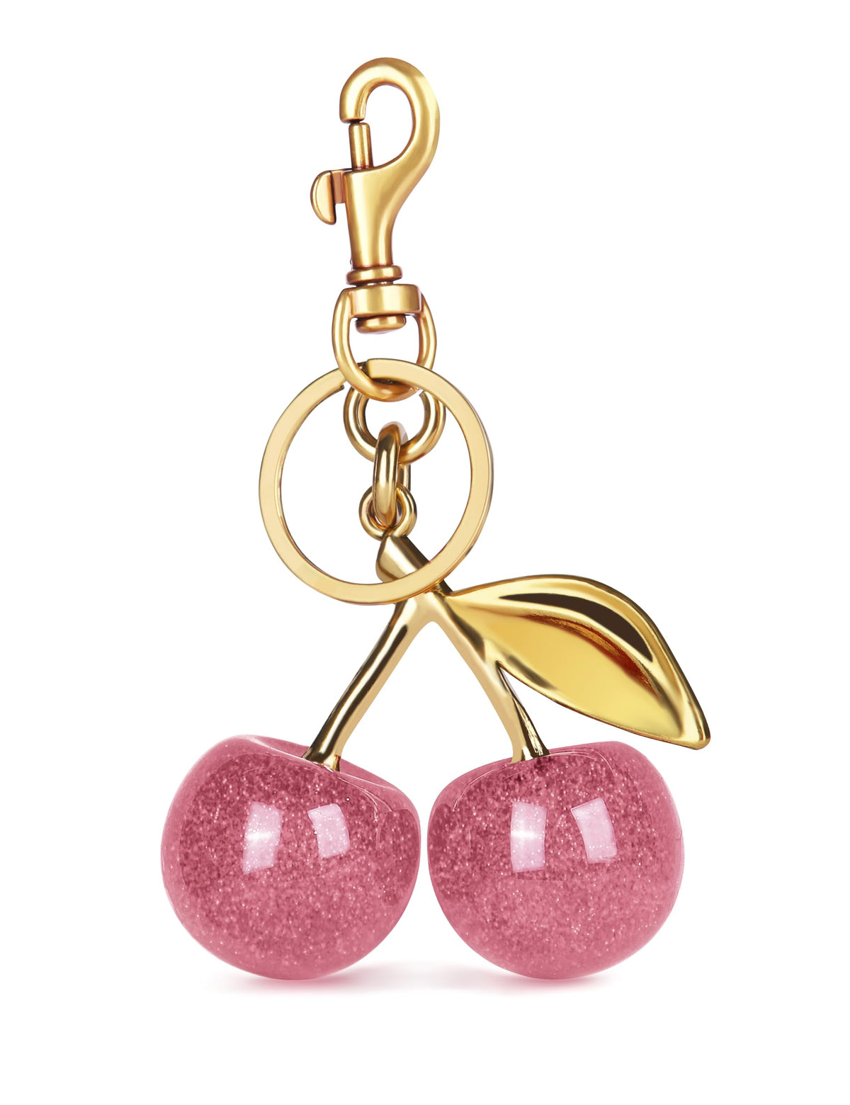 OVRUNS Cherry Bag Charm Cute Accessories Sparkling Purse Charms for Women