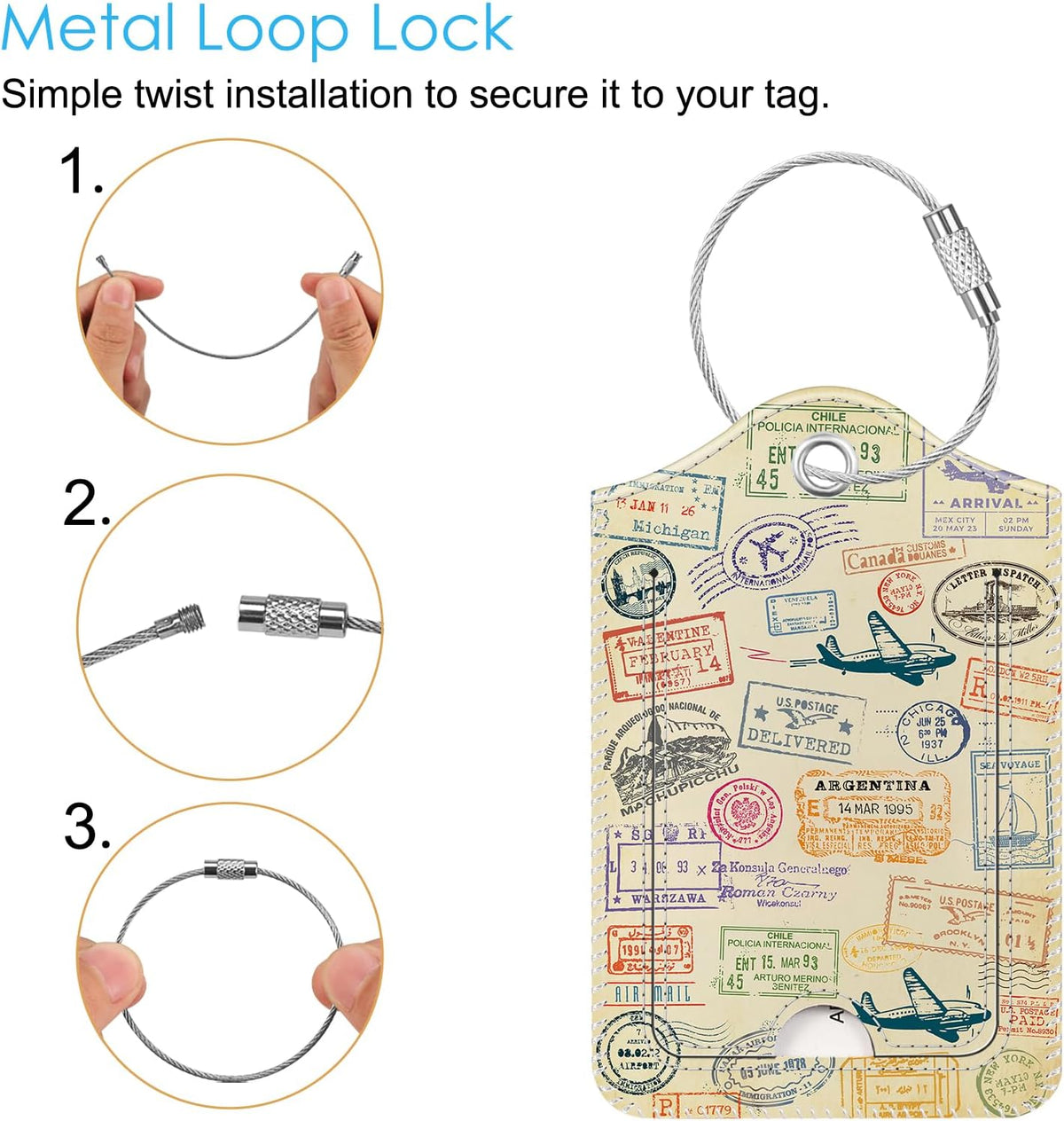 Fintie Luggage Tags Privacy Cover ID Label for Travel Bag Suitcase