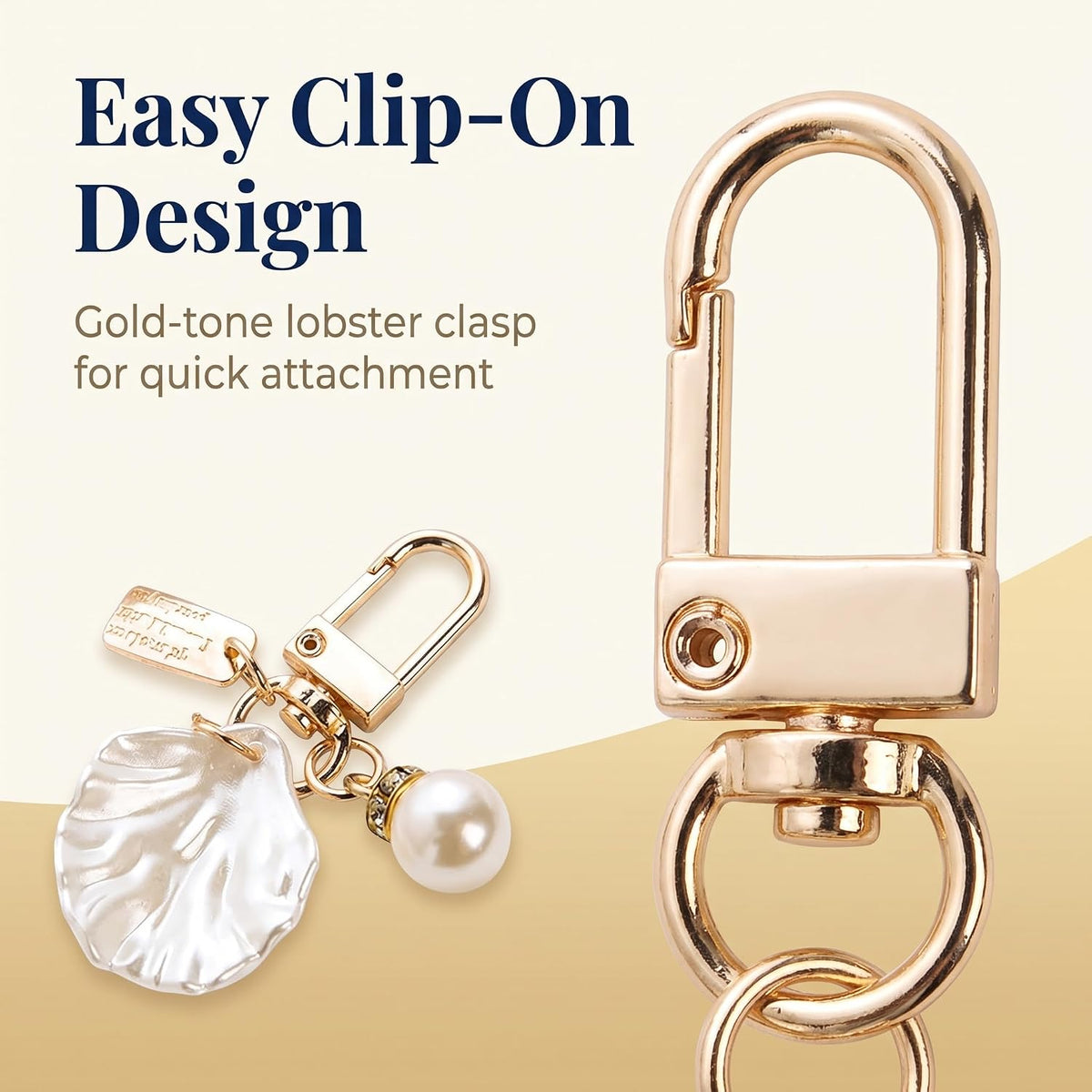 Gold Pendant Handbag Rhinestones Keychain Keyring Shell Purse Charm Crystal Pearl Keychains Car Ring Accessories