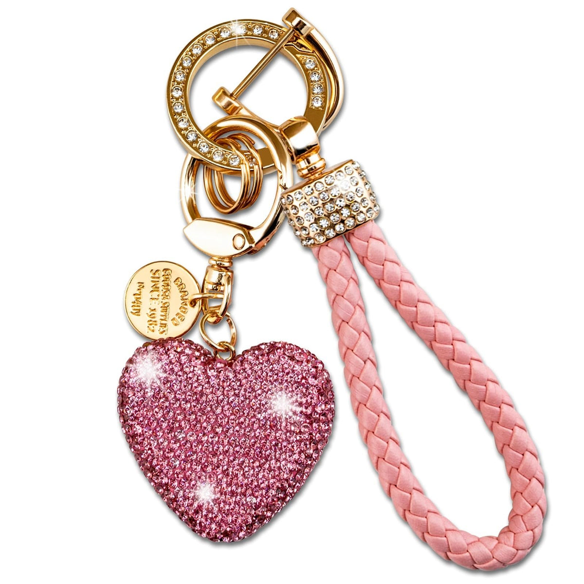 Heart Keychain Wristlet Bling Keychains For Women Key Chain For Car Keys