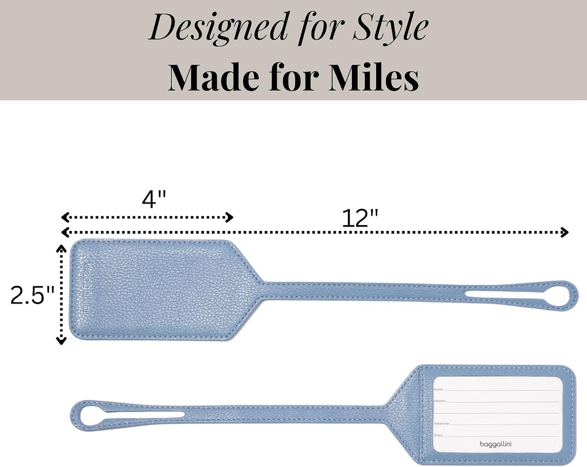 Baggallini Luggage Tag - 2.5"x4" Lightweight Travel Essential Suitcase Tag
