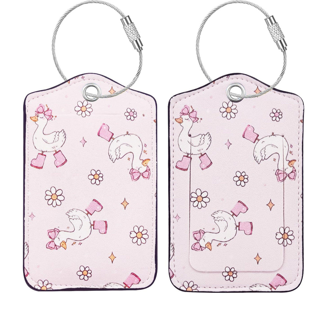 Luggage Tag, Premium Faux Leather Travel ID Tag, Stylish Suitcase Accessory