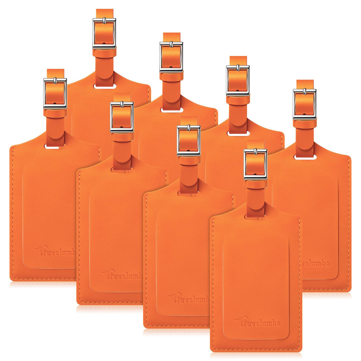 Travelambo 8 Pack Luggage Tags for Suitcases Airplane Travel Essentials