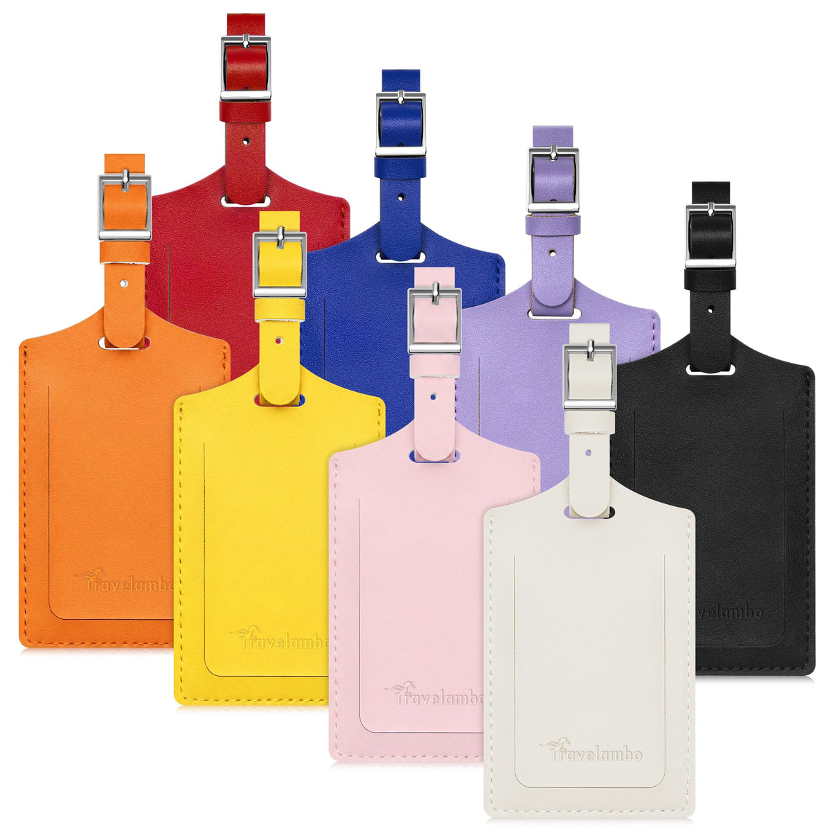 Travelambo 8 Pack Luggage Tags for Suitcases Airplane Travel Essentials