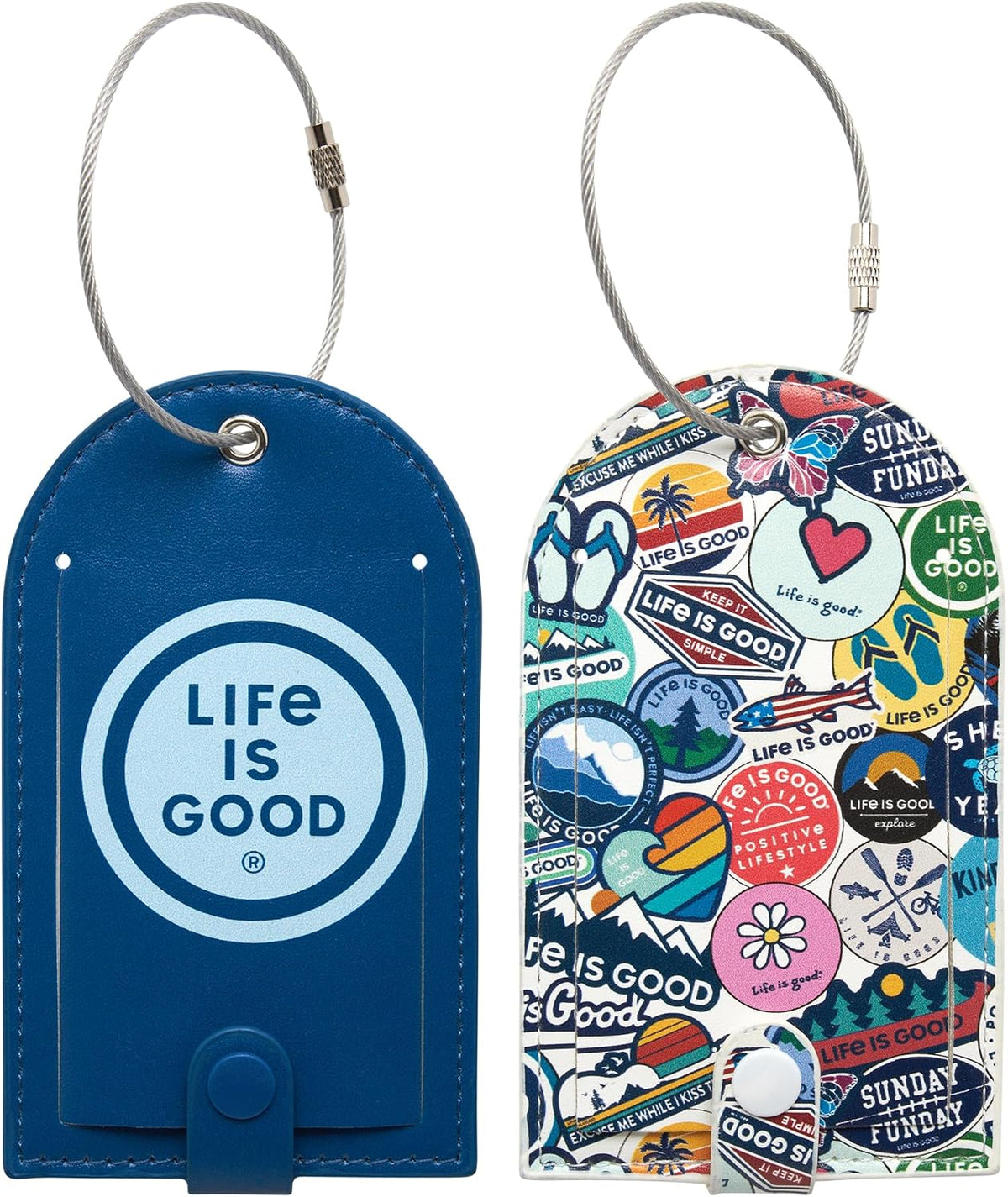 LIFE IS GOOD 2 Piece Vegan Leather Luggage Tags