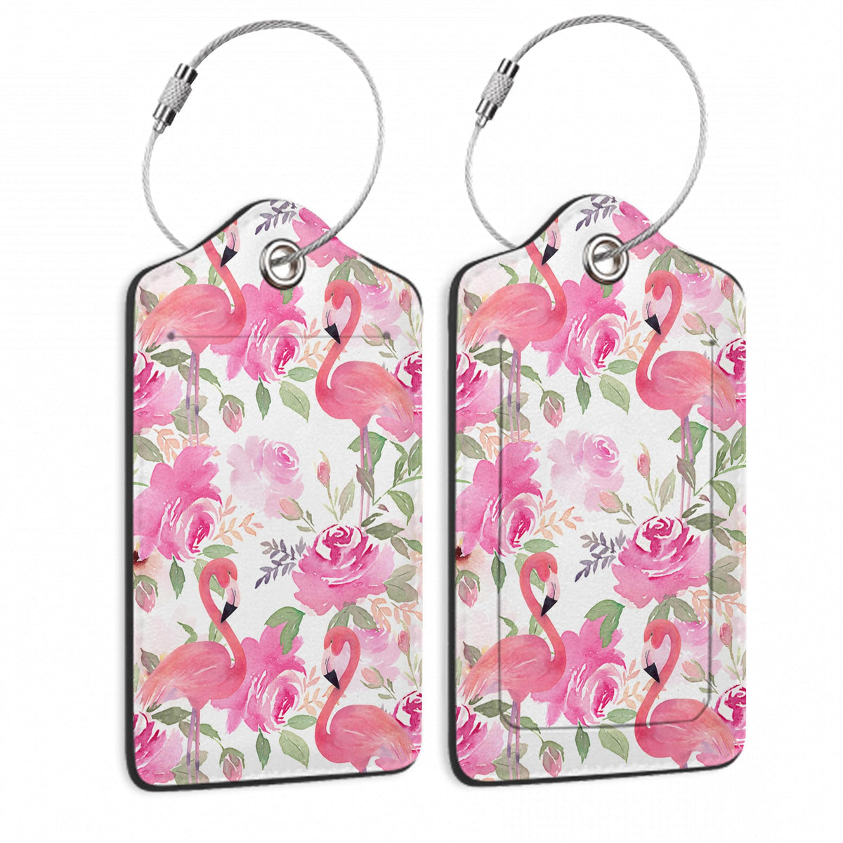 Cowhide 2 Pack Luggage Tag for Suitcases Cow Skin Animal Print PU Leather Bag Travel Suitcase ID Identifier Baggage Tags for Women Men Travel