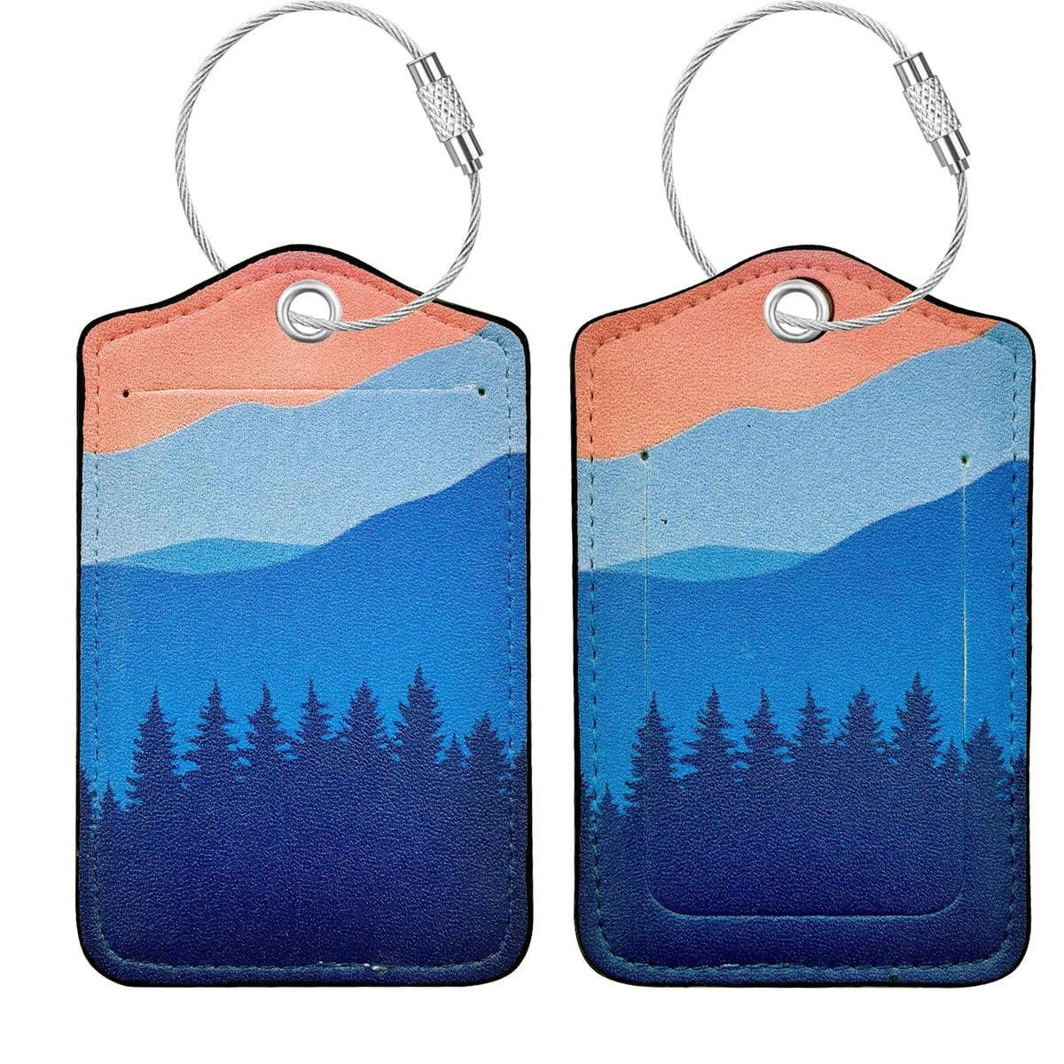 Luggage Tag, Premium Faux Leather Travel ID Tag, Stylish Suitcase Accessory