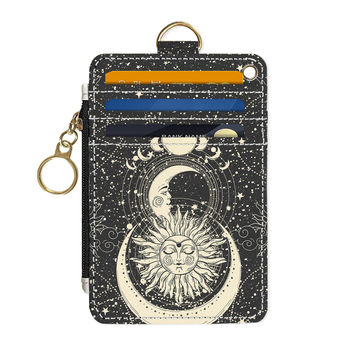 Slim Wallet Credit Card Holder, Sea Turtles, RFID Wallet Women Cute Small Front Pocket Wallet With Zipper, PU Leather Thin travel RFID Blocking Card Case ID Window,Ladies Gifts