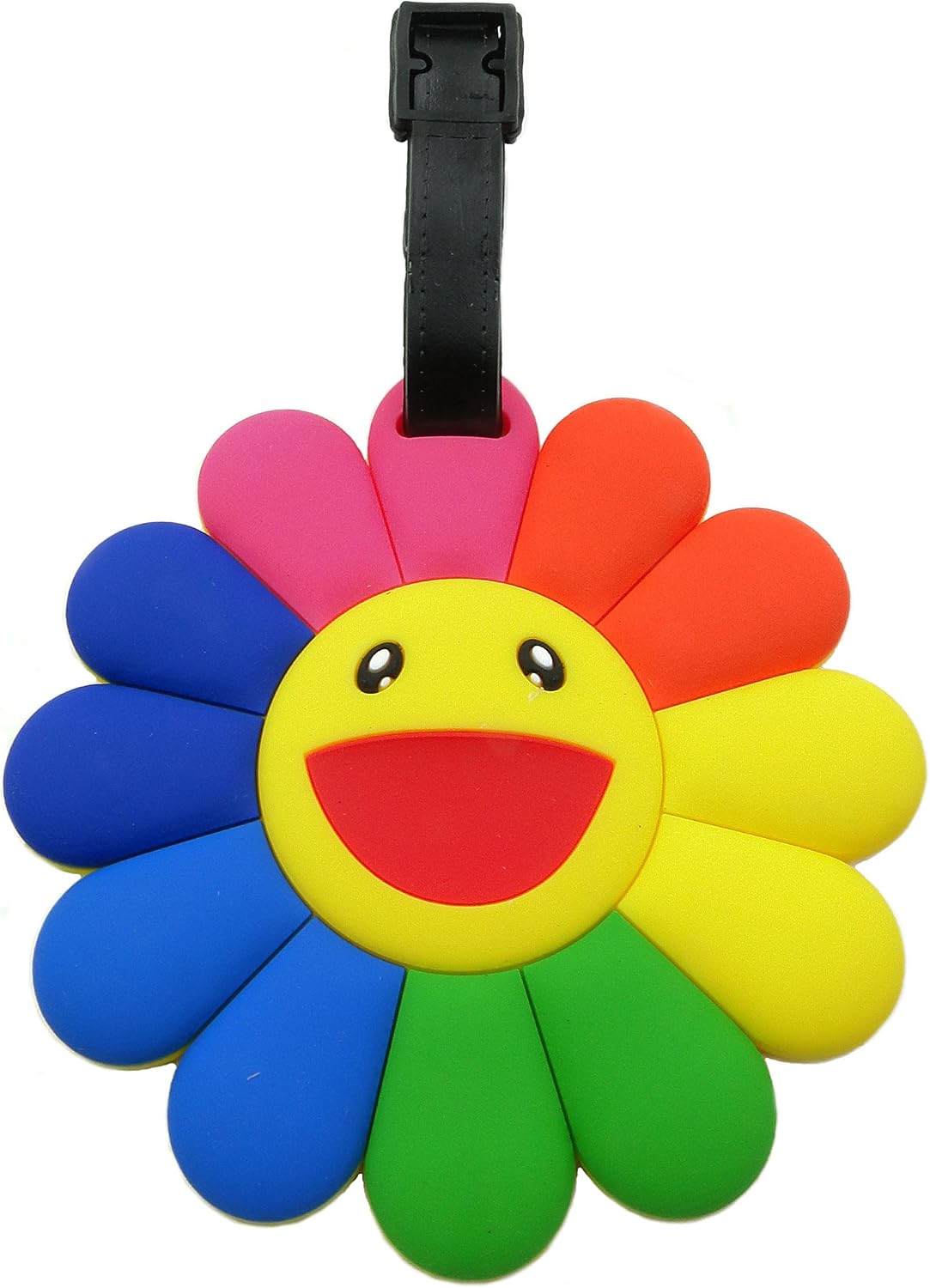 Tapp C. Travel Luggage Name Tag - Happy Face Flower