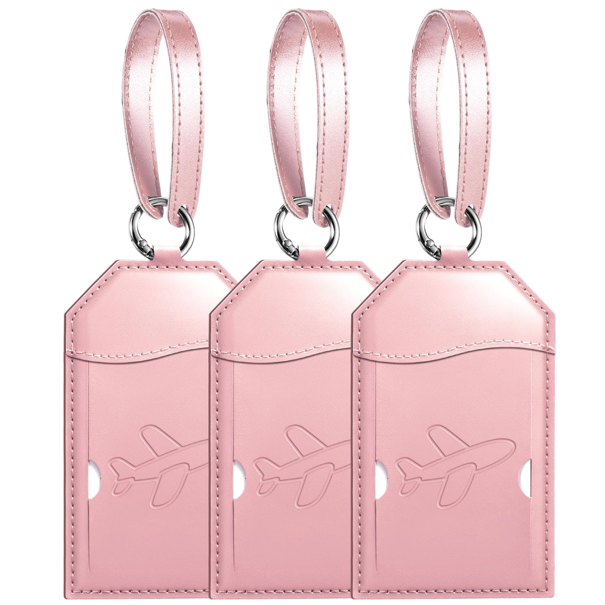 Mayski 5 Pack Luggage Tags for Suitcases Bag Tag, Black Airplane